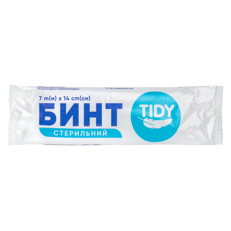 Бинт марлевый медицинский стерильный Tidy 7х14