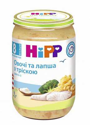 Купить Пюре HiPP Лапша с треской и овощам, 220 г в Украине: цена, инструкция, применение, отзывы